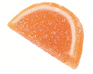 Demi-tranche. Demi-tranche Agar saveur orange